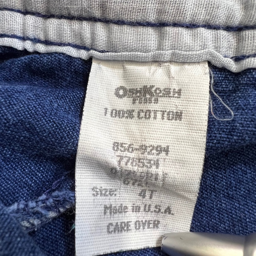 VTG 90s OshKosh B'gosh Kids 4T Denim Overalls Embroidered Cars Road Crew Highway - Picture 3 of 9